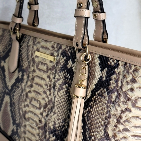 Brahmin 3 SET Italian Leather PURSE BAG Handbag Wallet AUTHENTICITY GUARANTEE - Picture 5 of 16